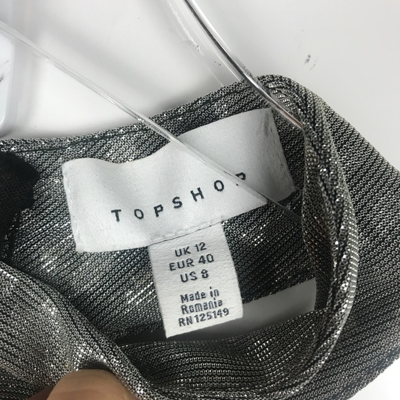 Topshop Metallic Animal Cheetah Print Crop Top - Picture 6 of 6